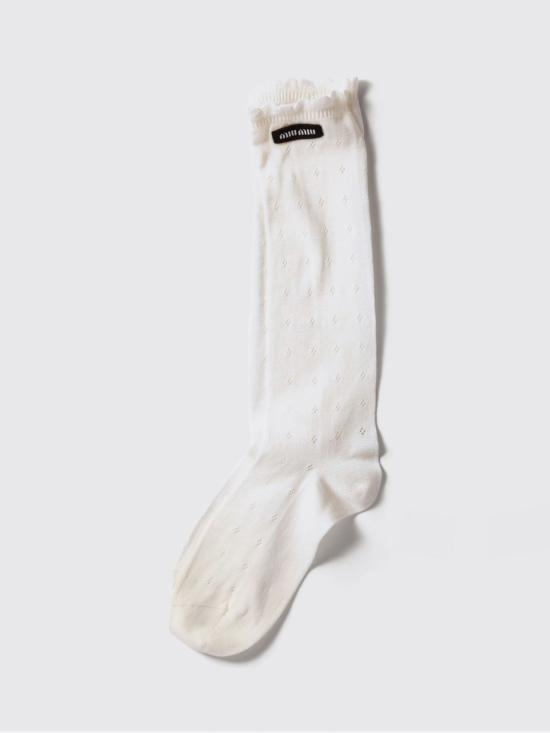 26SS 미우미우 양말 MCZ532SOOO180V F0018 Natural