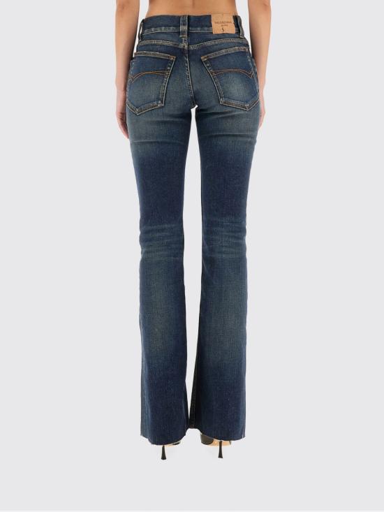 25FW 발렌시아가 슬림 핏 부츠컷 팬츠 838692TSWC4 5002 Blue - BALENCIAGA