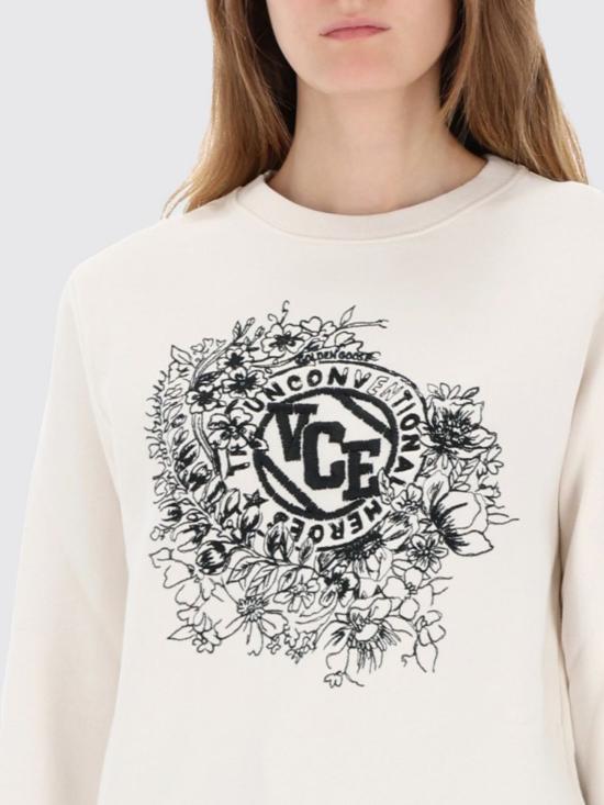 25FW 골든구스 자수 코튼 스웨트셔츠 GWP01223P00213182432 White - GOLDEN GOOSE