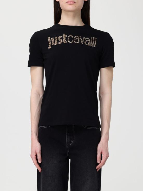 26SS 저스트까발리 반팔 티셔츠 80PAHE21CJ110 G89 Black