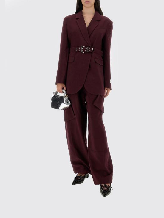 25FW 가니 수트 자켓 W0403 431 Burgundy - GANNI