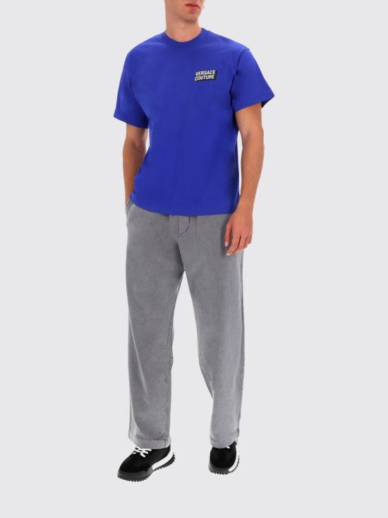 25FW 베르사체 반팔 티셔츠 79GAHP10CJ01P 289 Blue - VERSACE