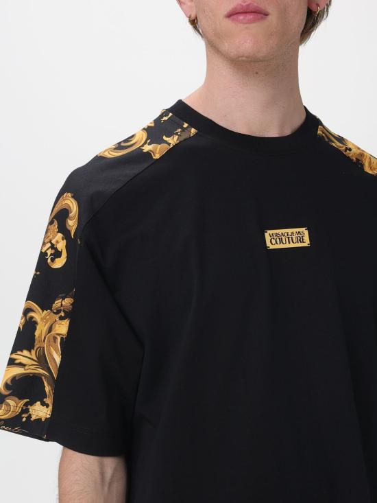 26SS 베르사체 반팔 티셔츠 80GAH610JS543 G89 Black 1 - VERSACE