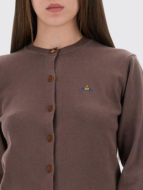 25FW 비비안웨스트우드 BEA 베아 니트 가디건 1803002PY001V D408 Brown - VIVIENNE WESTWOOD