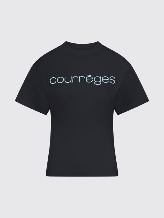 26SS 쿠레쥬 반팔 티셔츠 226JTS168JS0233 9999 Black - COURREGES