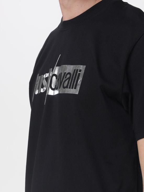 26SS 저스트까발리 반팔 티셔츠 80OAHF01CJ800 S89 Black - JUST CAVALLI