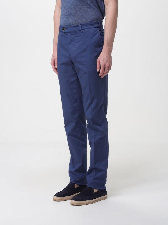 26SS 브루넬로 쿠치넬리 코튼 스트래치 미드 라이즈 슬림 핏 치노 M289LI1770 C6049 Denim - BRUNELLO CUCINELLI