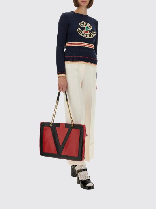 25FW 발렌티노 가라바니 스웨터 7B3KC66Q9HM 0W6 Navy - VALENTINO GARAVANI