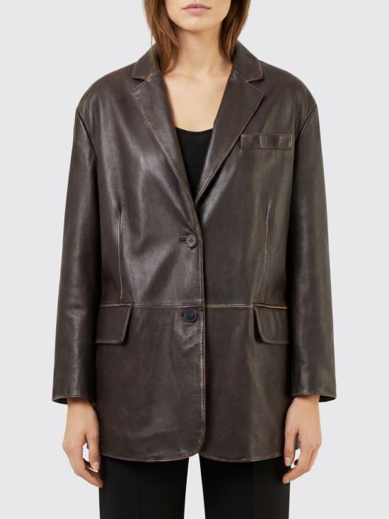 26SS 위켄드막스마라 가죽 자켓 2615441041600 001 Brown