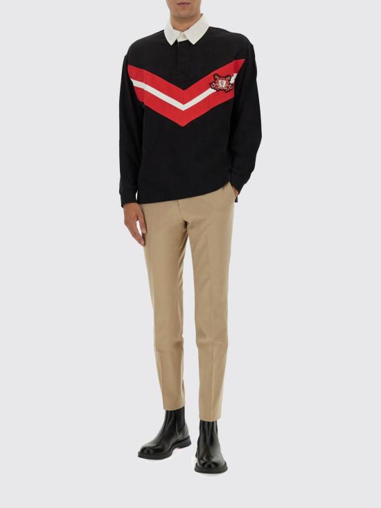 25FW 휴고보스 오버핏 럭비 스타일 긴팔 폴로셔츠 50542958 001 Black - HUGO BOSS