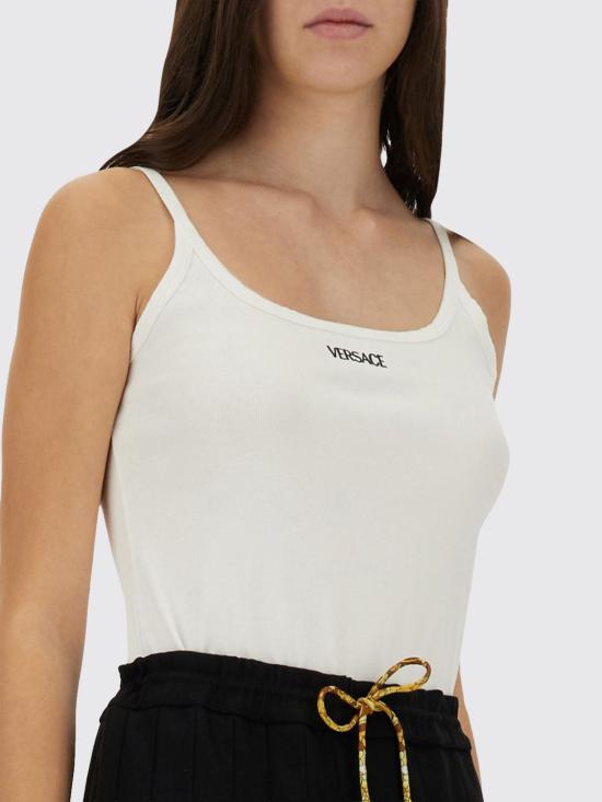 25FW 베르사체 탑 10205241A15461 1W000 White - VERSACE