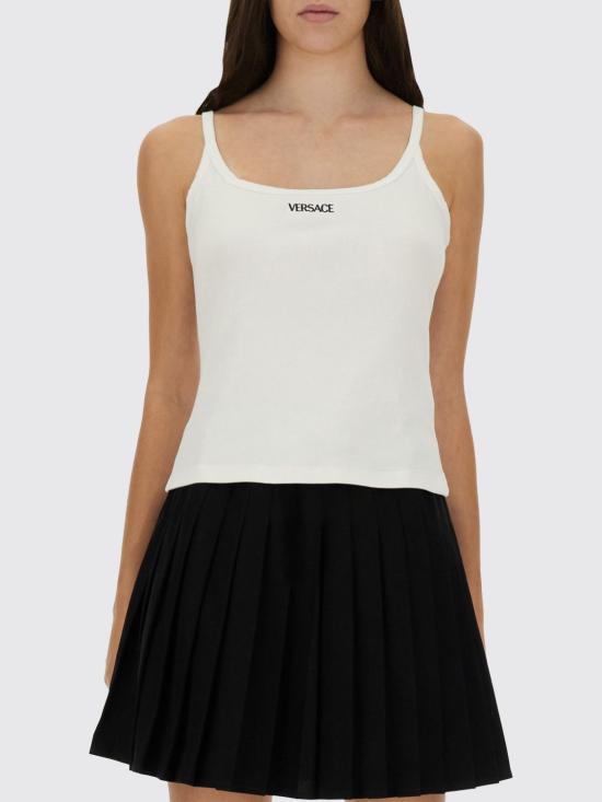 25FW 베르사체 탑 10205241A15461 1W000 White
