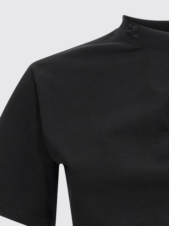 25FW 쿠레쥬 반팔 티셔츠 325JTS209JS0233 9999 Black - COURREGES