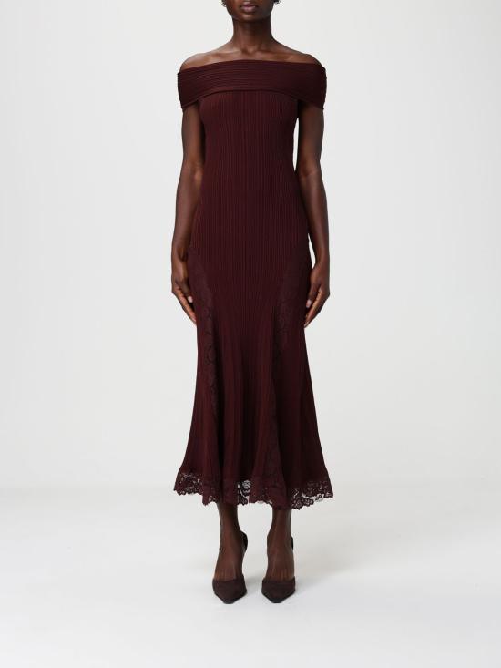 26SS 셀프 포트레이트 롱 원피스 SS26089MBU BURGUNDY Violet