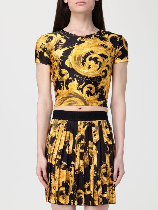 26SS 베르사체 반팔 티셔츠 80HAH602JS532 G89 Black