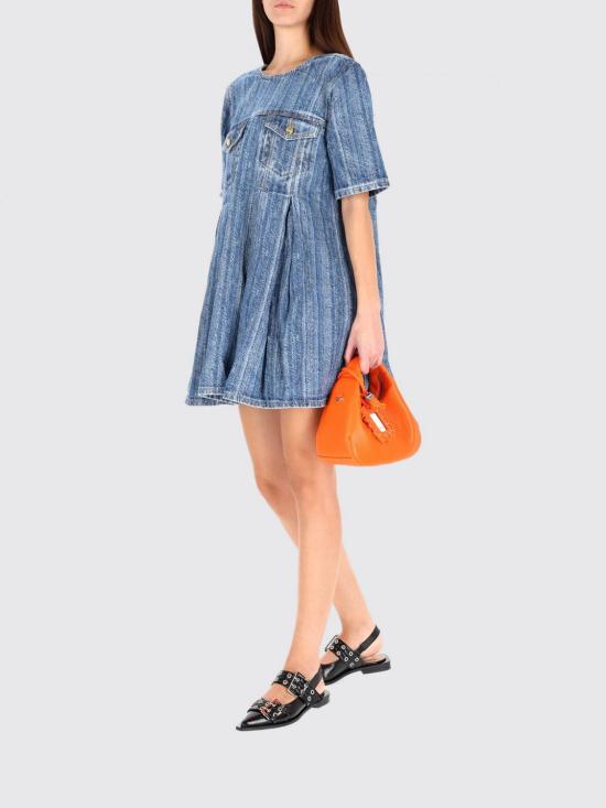 25FW 가니 롱 원피스 J1843 566 Blue - GANNI