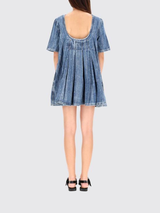 25FW 가니 롱 원피스 J1843 566 Blue - GANNI