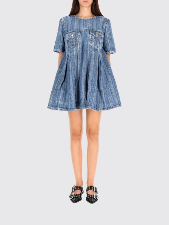 25FW 가니 롱 원피스 J1843 566 Blue