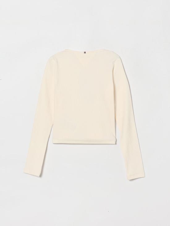 26SS [키즈] 타미힐피거 티셔츠 KG0KG09065 YBH Ivory - TOMMY HILFIGER