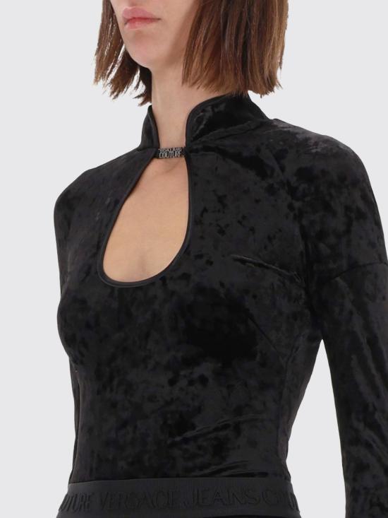 25FW 베르사체 긴팔 티셔츠 79HAM210J0193 899 Black - VERSACE