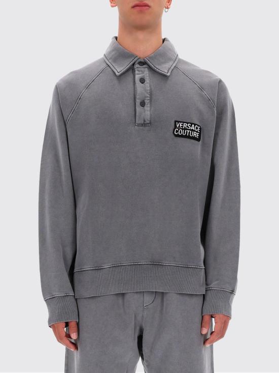 25FW 베르사체 긴팔 티셔츠 79GAIE00CF00E 831 Grey