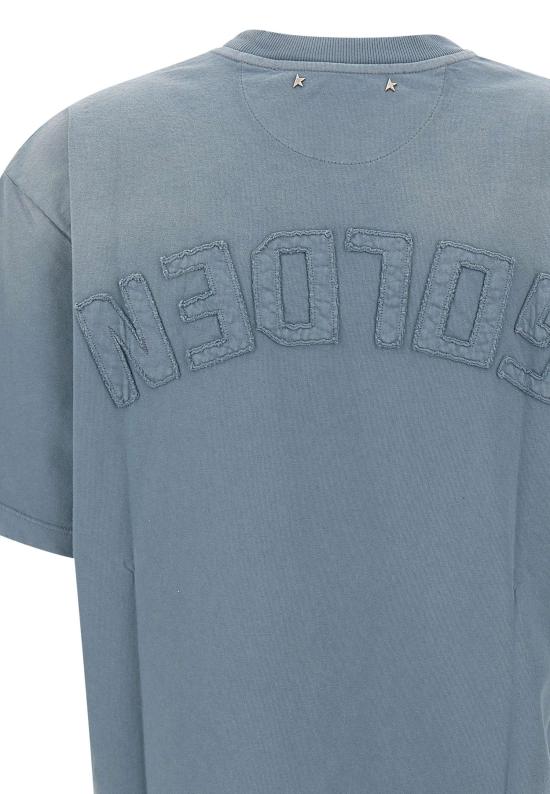 26SS 골든구스 반팔 티셔츠 GWP01874 P00177350813 Blue - GOLDEN GOOSE