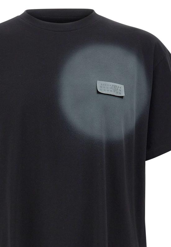 26SS MM6 메종마르지엘라 스프레이 페인트 티셔츠 SH0GC0067 M20048900 Black - MM6 MAISON MARGIELA
