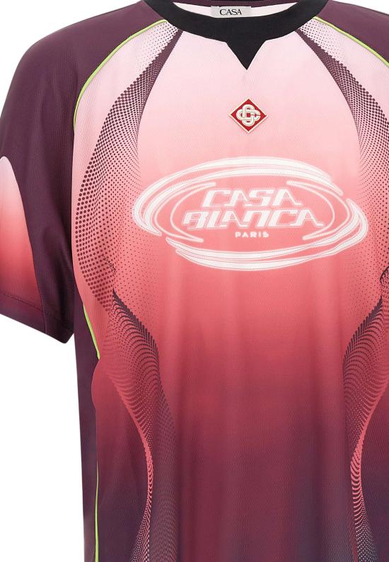 26SS 카사블랑카 반팔 티셔츠 MSS26JTP353 01 Pink - CASABLANCA