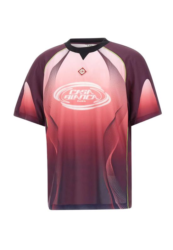 26SS 카사블랑카 반팔 티셔츠 MSS26JTP353 01 Pink