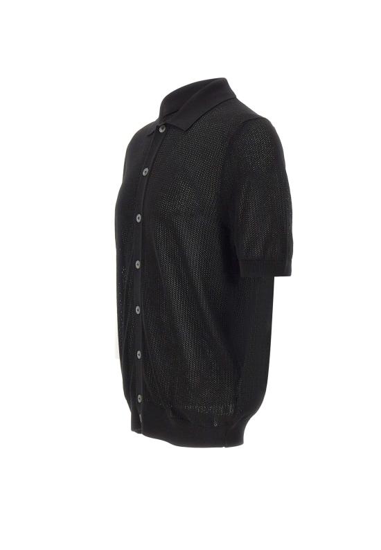 26SS 그랑싸쏘 반팔 셔츠 57180 20611099 Black - GRAN SASSO