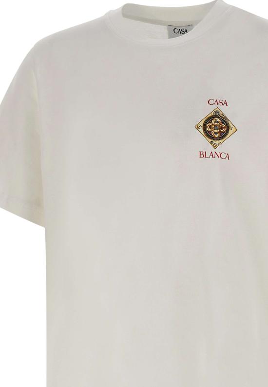26SS 카사블랑카 반팔 티셔츠 MSS26JTS001 02 White - CASABLANCA