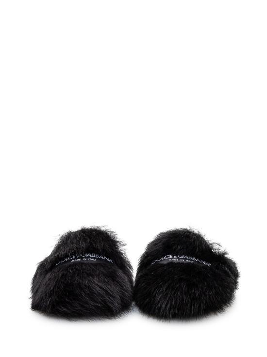 26SS 돌체앤가바나 시어링 스웨이드 슬리퍼 CI0224A9Y93 80999 NERO - DOLCE & GABBANA