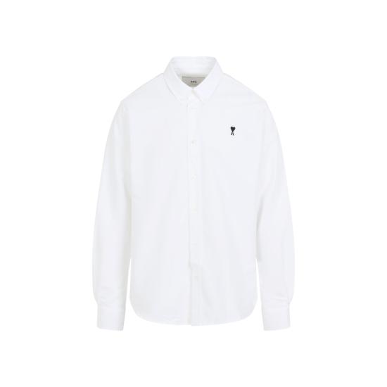 26SS 아미 긴팔 셔츠 HSH763CO0031168 NATURAL WHITE DOM - AMI