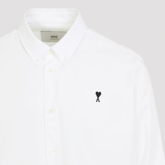 26SS 아미 긴팔 셔츠 HSH763CO0031168 NATURAL WHITE DOM - AMI