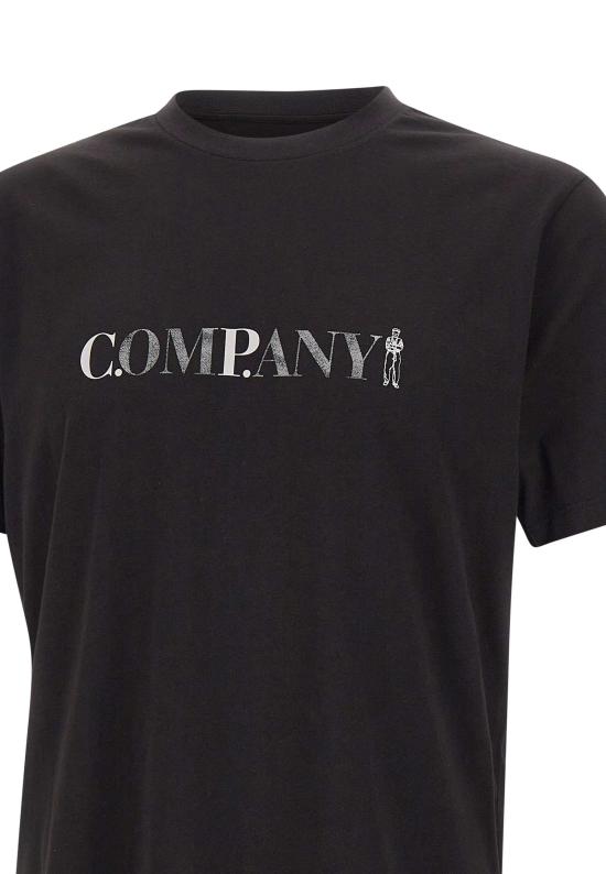 26SS 씨피 컴퍼니 30/1 저지 숏슬리브 로고 티셔츠 20CMTS085A 005100W999 Black - C.P. COMPANY