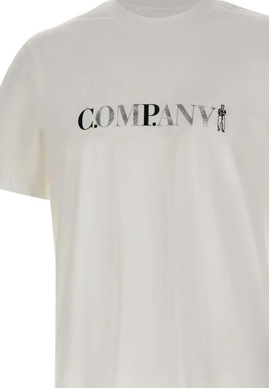 26SS 씨피 컴퍼니 30/1 저지 숏슬리브 로고 티셔츠 20CMTS085A 005100W103 White - C.P. COMPANY