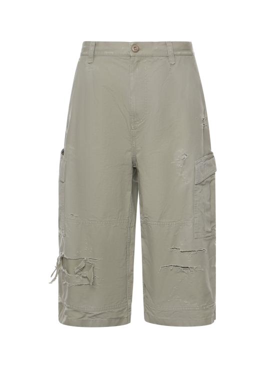 26SS 발렌시아가 크롭 카고 팬츠 864354TQP132801 MILITARY BEIGE DOM