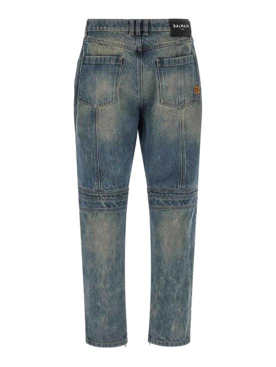 26SS 발망 데님 팬츠 GH1MI105DG10 6AW BLUE WASHED DOM - BALMAIN