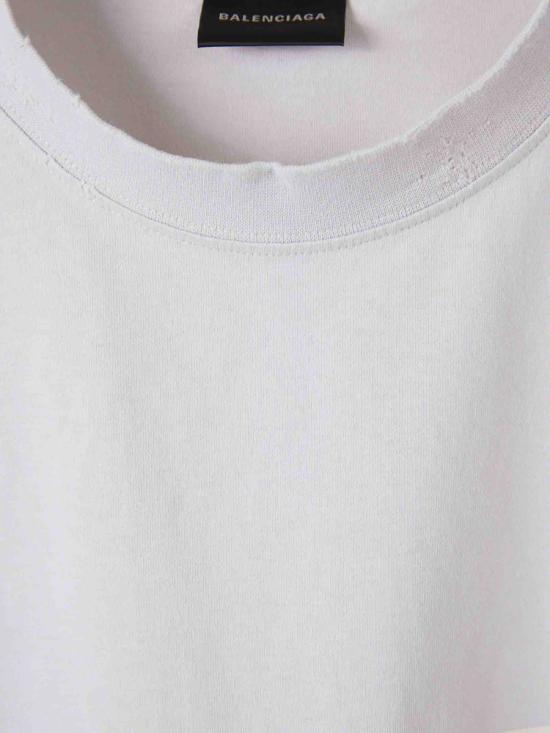 26SS 발렌시아가 마스킹 테이프 티셔츠 미디움 핏 764235TTVL69012 DIRTY WHITE DOM - BALENCIAGA