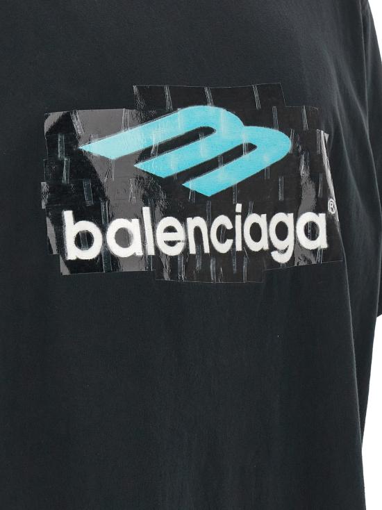 26SS 발렌시아가 반팔 티셔츠 850345 TTVT4 3363 BLACK DOM - BALENCIAGA