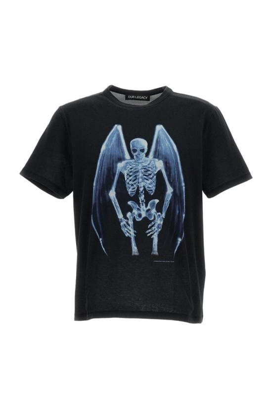 26SS 아워레가시 뉴 박스 티셔츠 폴른 엔젤 프린트 M2266NF BLACK DOM