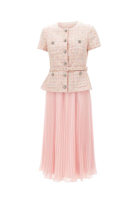 26SS 셀프 포트레이트 미디 원피스 164MP PINK Pink