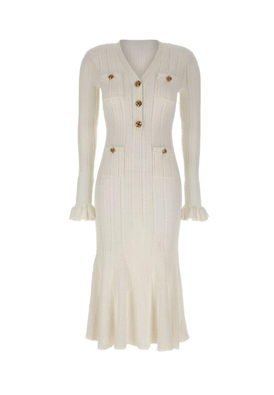 26SS 셀프 포트레이트 미디 원피스 051MW WHITE White