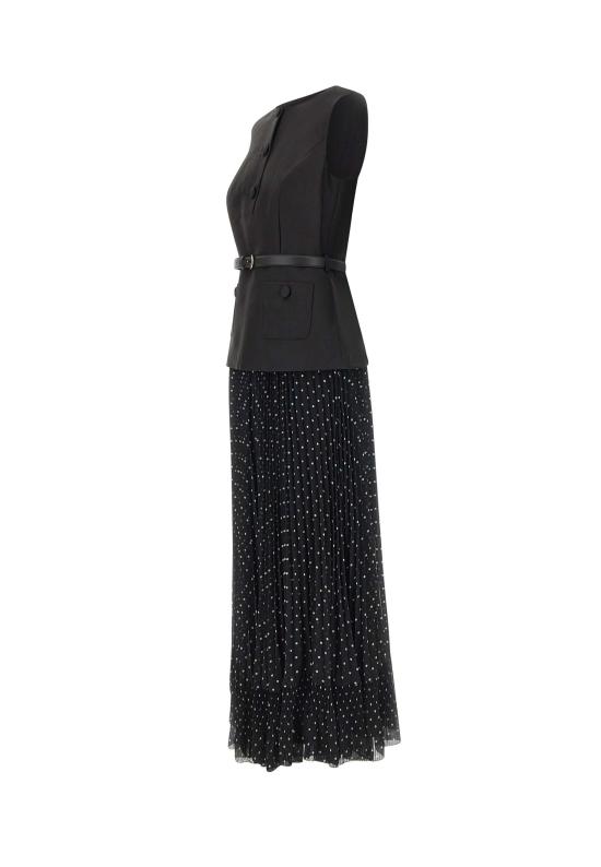 26SS 셀프 포트레이트 미디 원피스 082MBB BLACK Black - SELF PORTRAIT