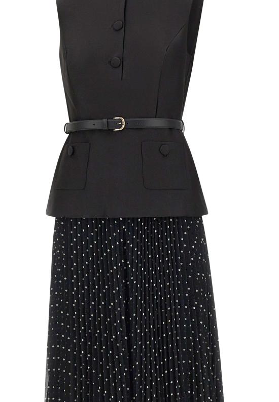 26SS 셀프 포트레이트 미디 원피스 082MBB BLACK Black - SELF PORTRAIT