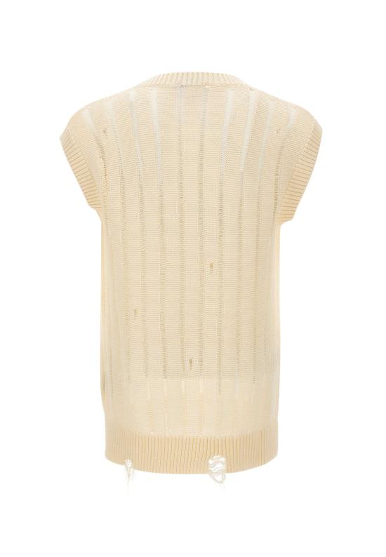 26SS 라니우스 니트 베스트 S6LAMAVE057 015 White - LANEUS