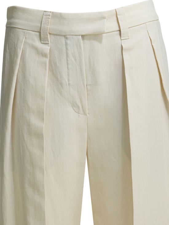26SS 브루넬로 쿠치넬리 스트레이트 팬츠 MH126P8512C579 White - BRUNELLO CUCINELLI