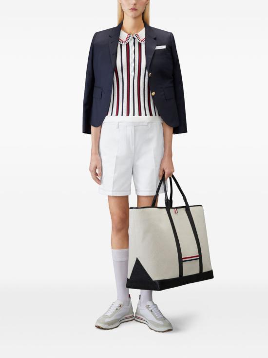 26SS 톰브라운 폴로 티셔츠 FKP136E Y3021100 White - THOM BROWNE