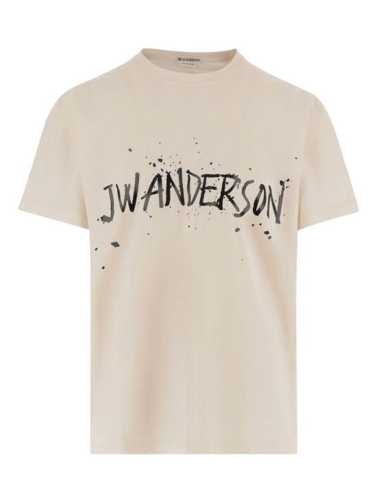26SS JW앤더슨 반팔 티셔츠 JT0307 PG1936241 Beige - JW ANDERSON