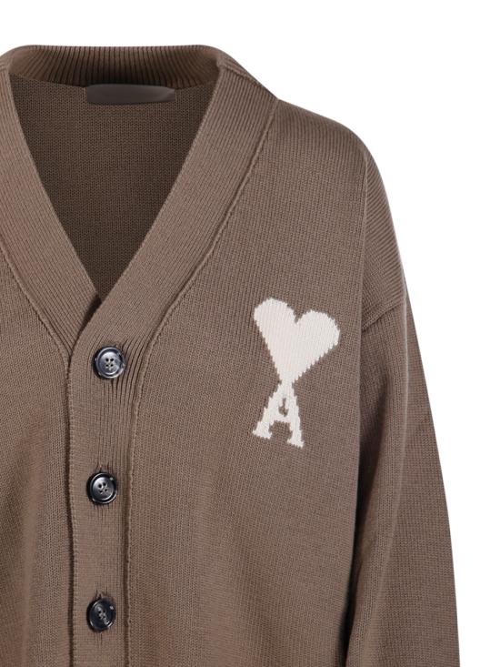 26SS 아미 울 드 하트 가디건 UKC380 KN0156 A117 BEIGE TAUPE ECRU - AMI